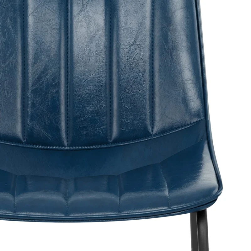 Chaise Faux Cuir - Tucker Bleu
