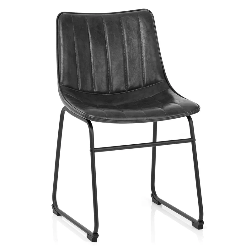 Chaise Faux Cuir - Tucker Noir