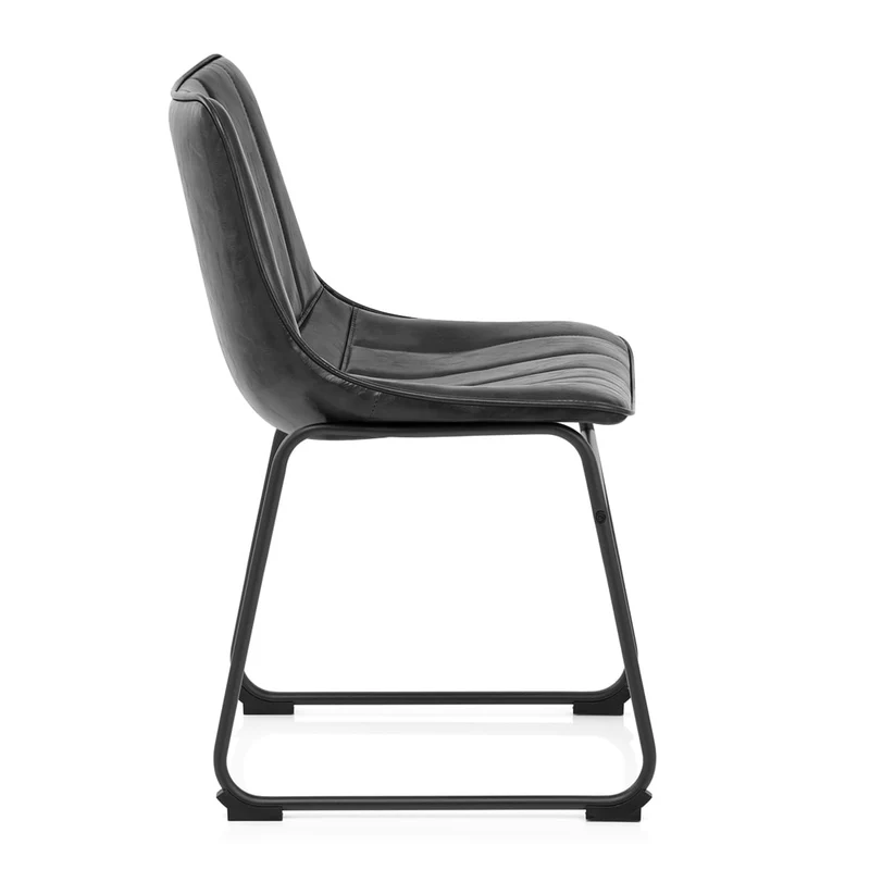 Chaise Faux Cuir - Tucker Noir