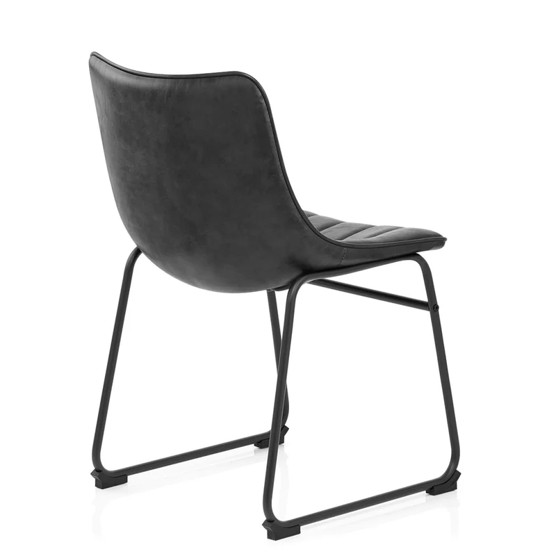 Chaise Faux Cuir - Tucker Noir