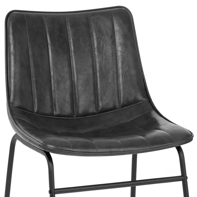 Chaise Faux Cuir - Tucker Noir