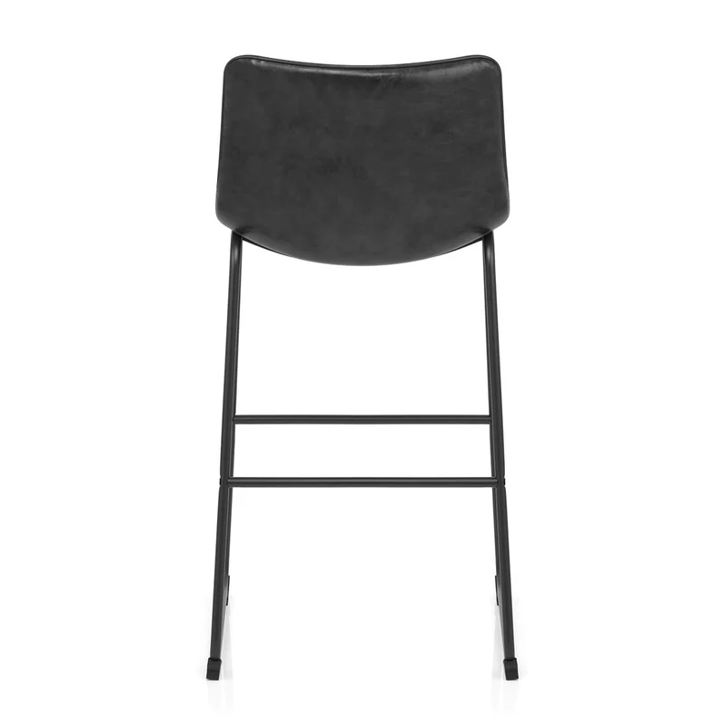 Chaise de Bar Faux Cuir - Tucker Noir