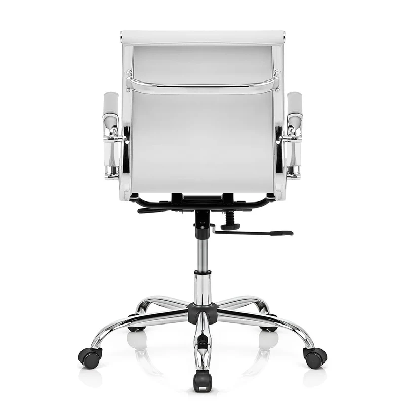 Chaise de Bureau Faux Cuir - Tek Blanc