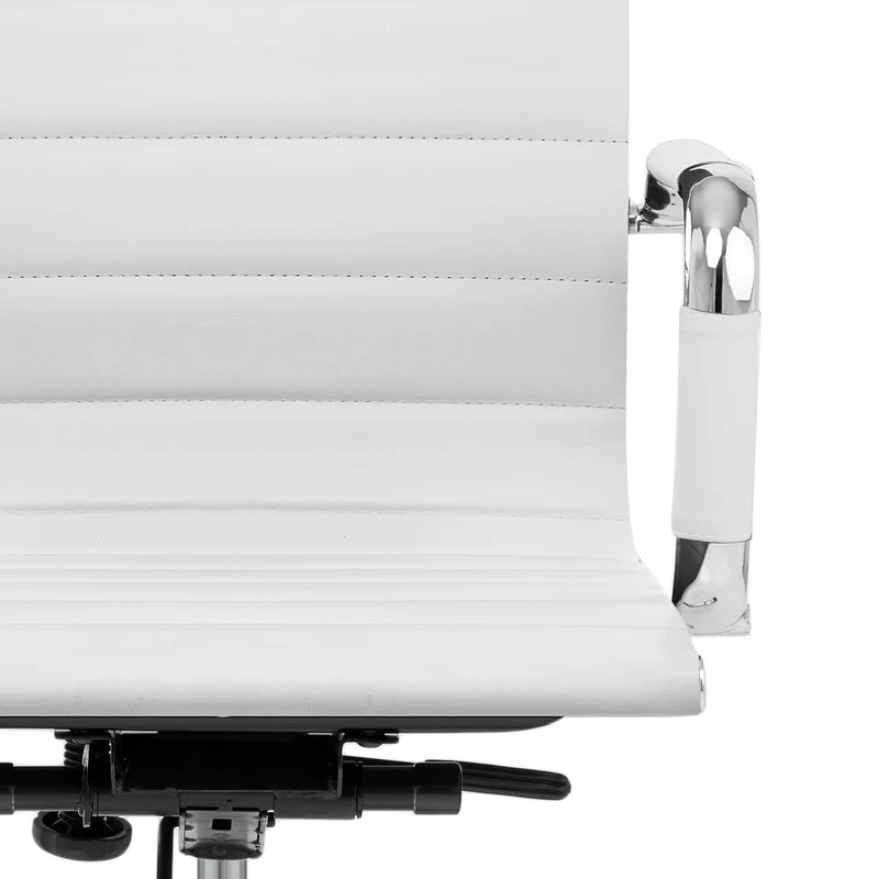 Chaise de Bureau Faux Cuir - Tek Blanc