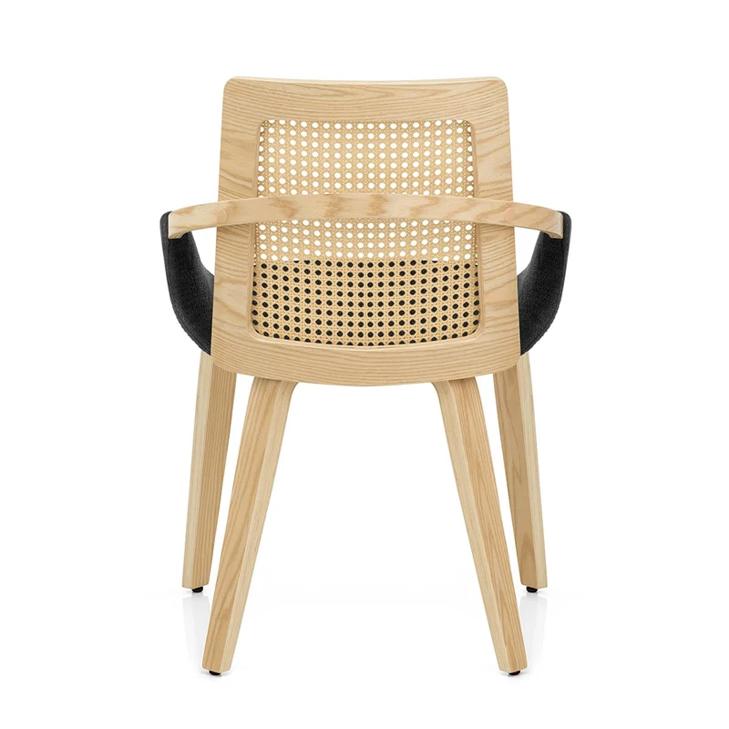 Chaise Bois Tissu - Cleveland Noir
