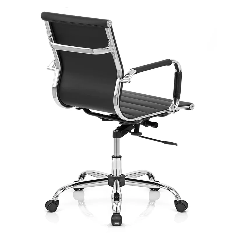 Chaise de Bureau Faux Cuir - Tek Noir