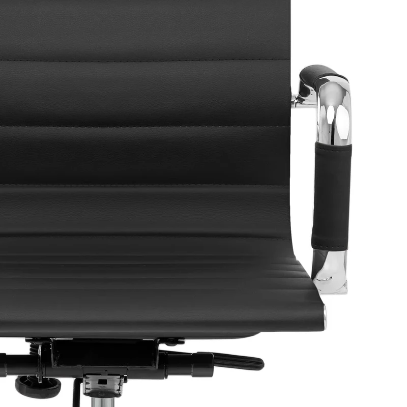 Chaise de Bureau Faux Cuir - Tek Noir