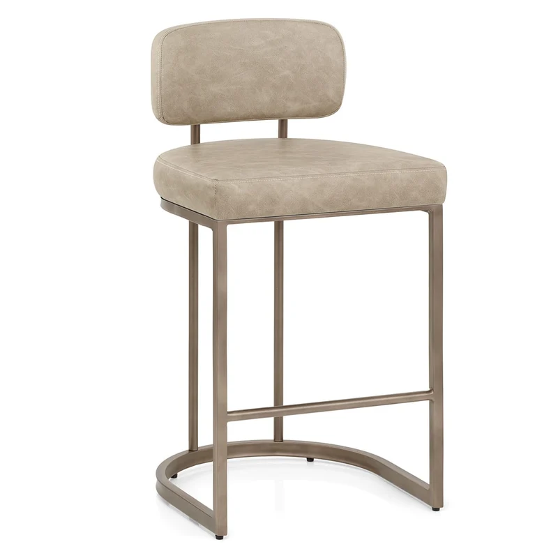 Tabouret Faux Cuir - Verve Crème