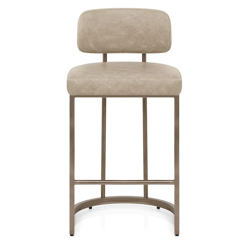 Tabouret Faux Cuir - Verve Crème
