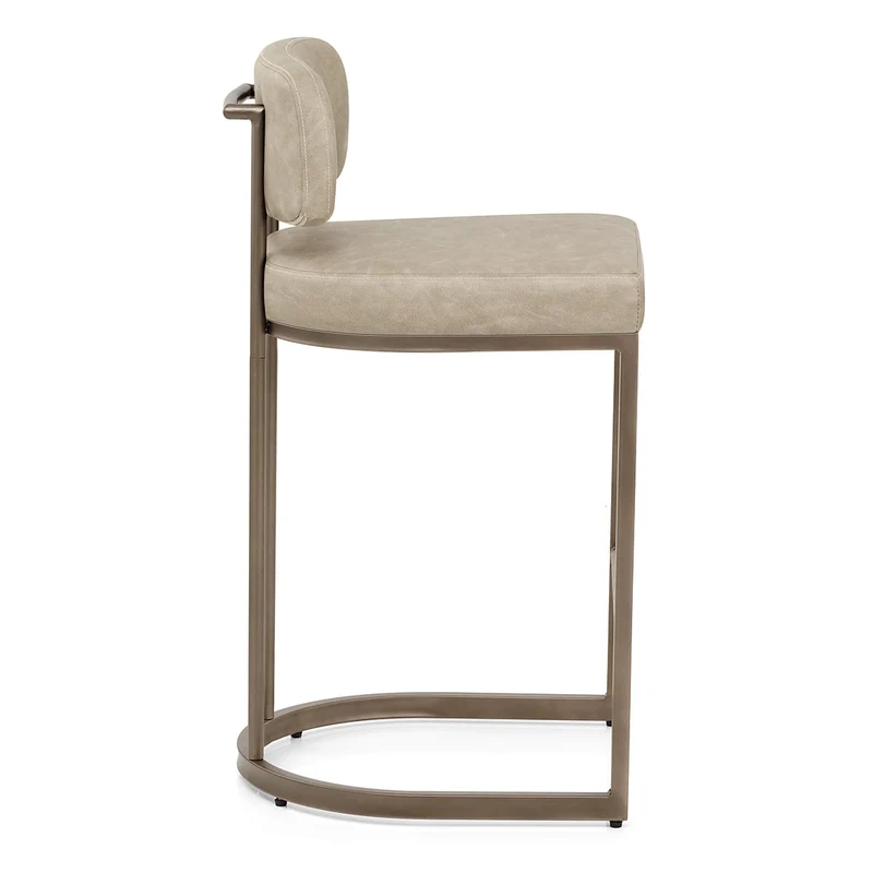 Tabouret Faux Cuir - Verve Crème
