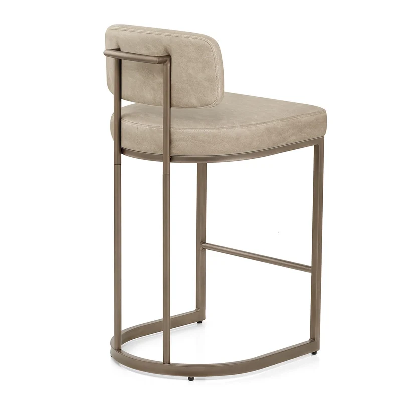 Tabouret Faux Cuir - Verve Crème