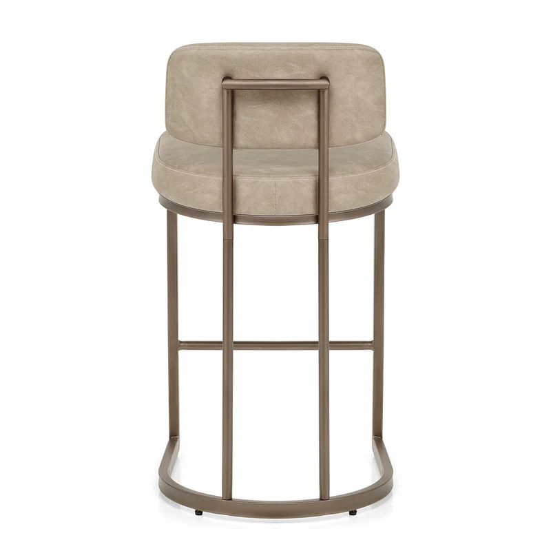 Tabouret Faux Cuir - Verve Crème