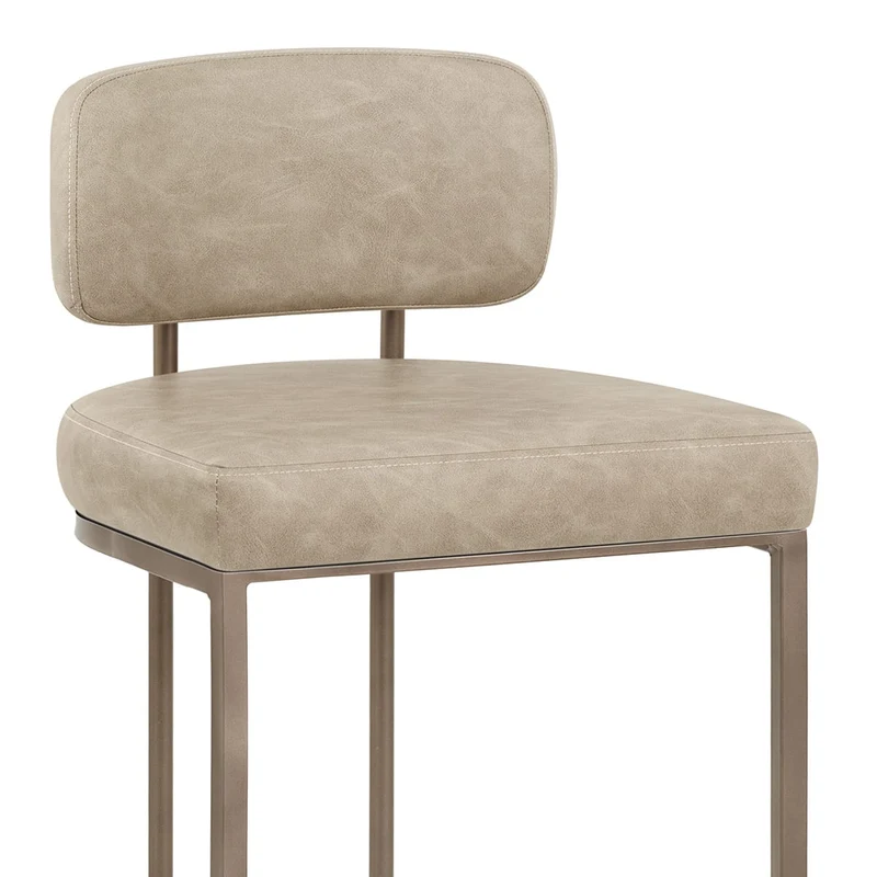 Tabouret Faux Cuir - Verve Crème