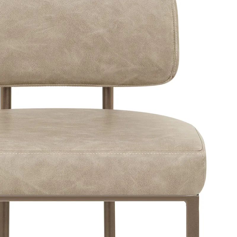 Tabouret Faux Cuir - Verve Crème