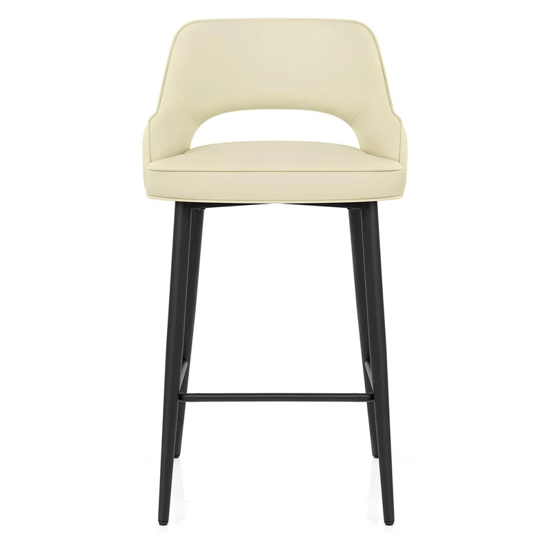 Tabouret de bar Faux Cuir - Sutton Crème