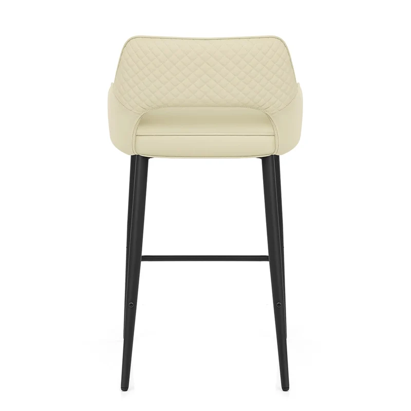 Tabouret de bar Faux Cuir - Sutton Crème