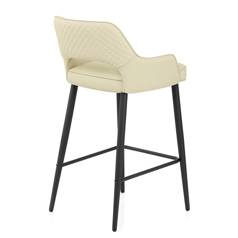 Tabouret de bar Faux Cuir - Sutton Crème