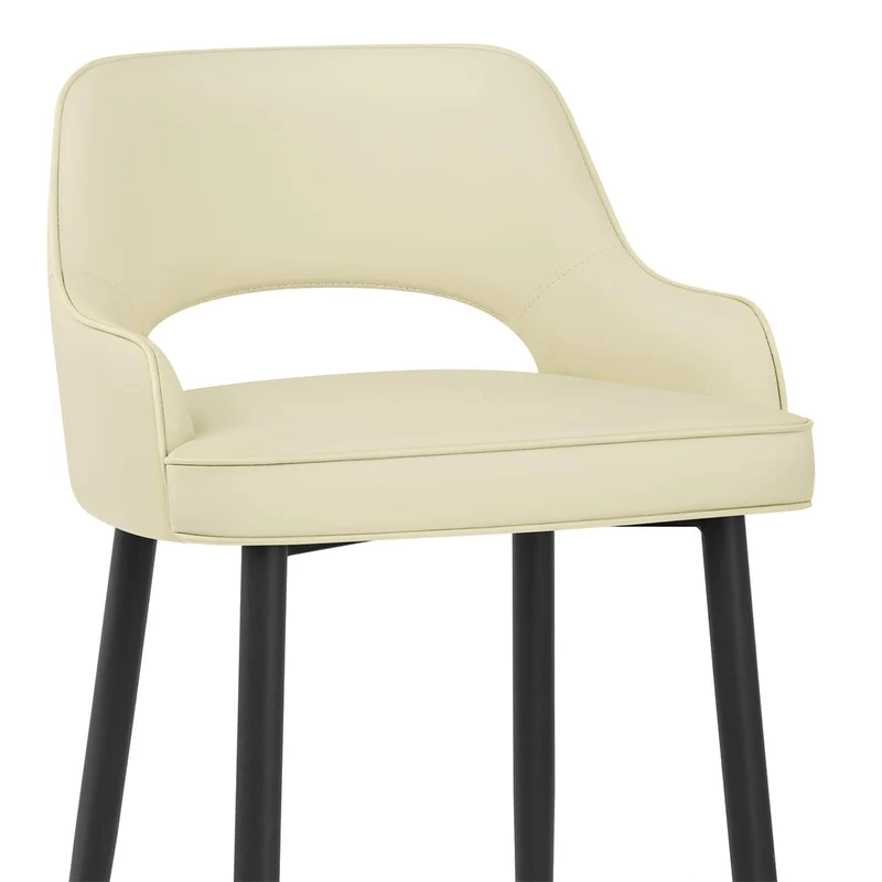 Tabouret de bar Faux Cuir - Sutton Crème
