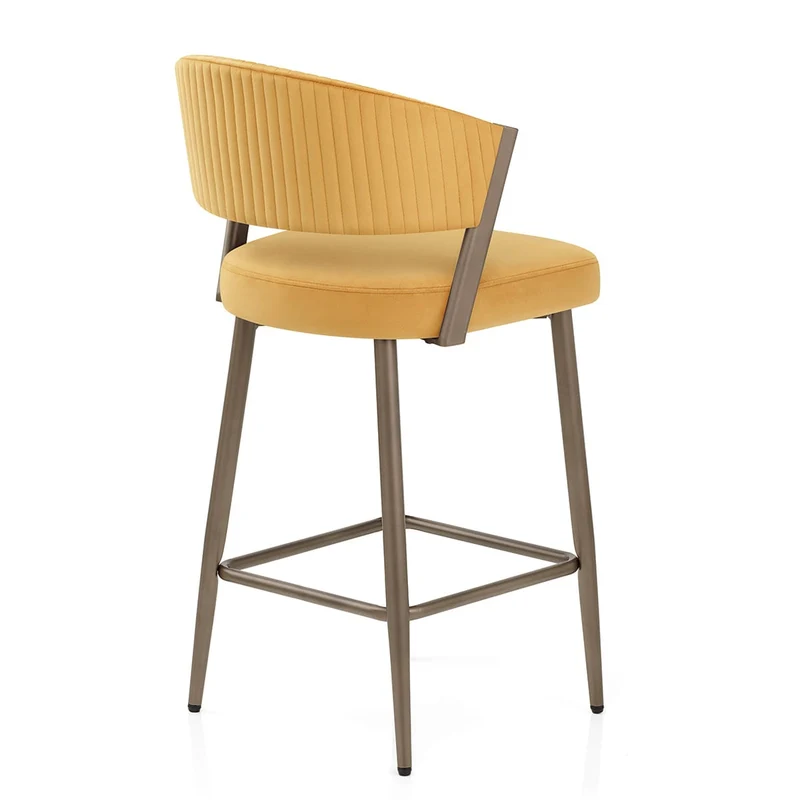 Tabouret velours - Lusso Jaune