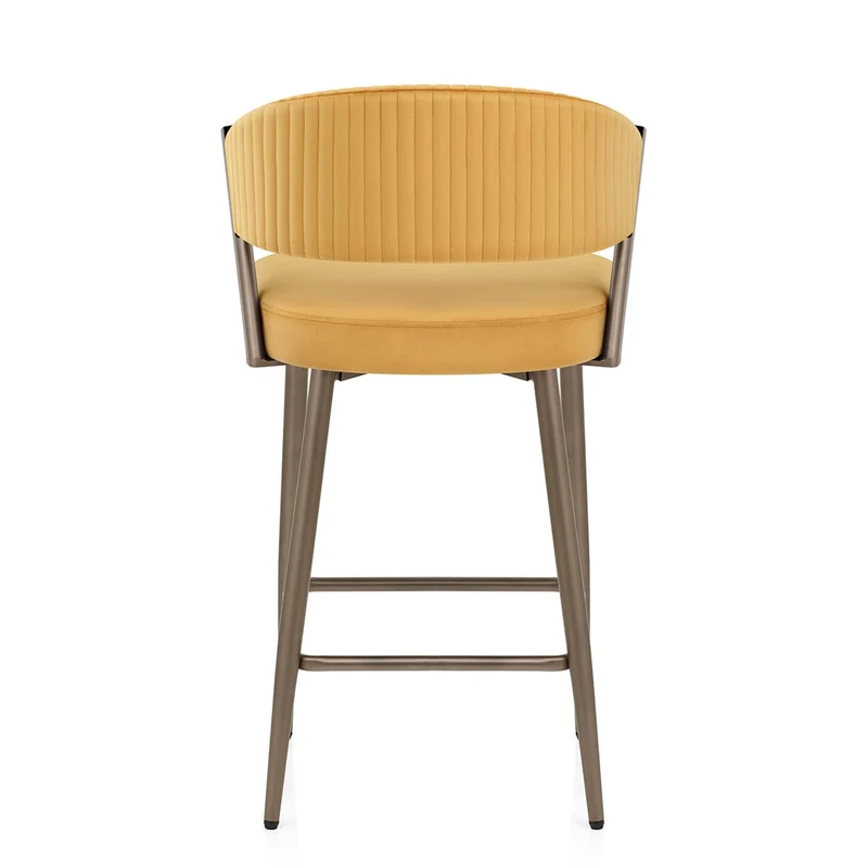 Tabouret velours - Lusso Jaune