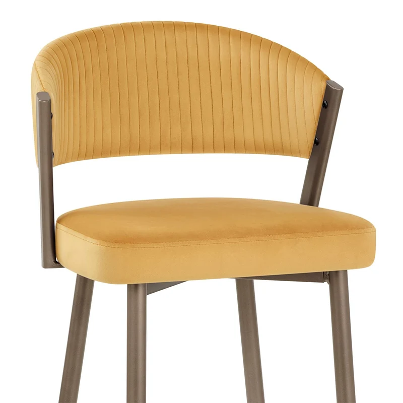 Tabouret velours - Lusso Jaune
