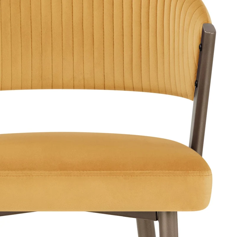Tabouret velours - Lusso Jaune