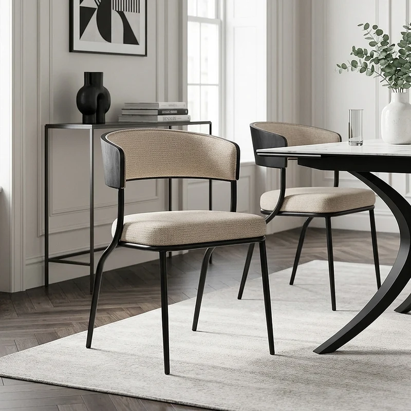 Chaise Tissu - Alexa Crème
