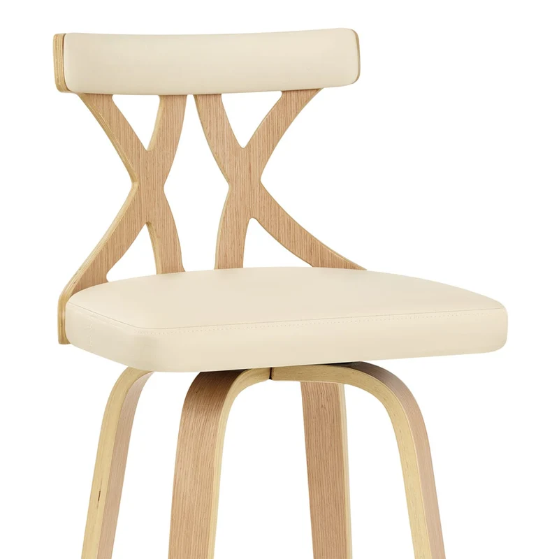 Tabouret de Bar Faux Cuir - Nash Crème