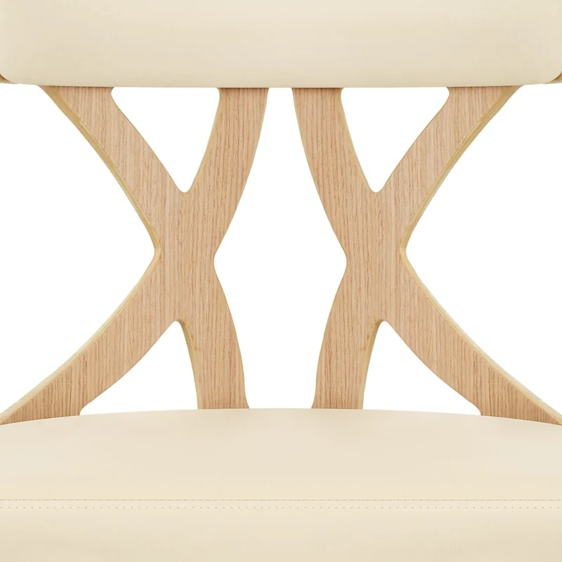 Tabouret de Bar Faux Cuir - Nash Crème
