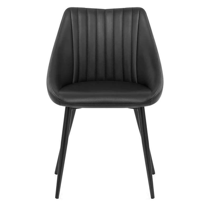 Chaise Cuir Véritable - Strata Noir