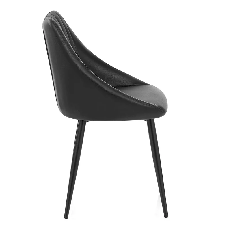 Chaise Cuir Véritable - Strata Noir