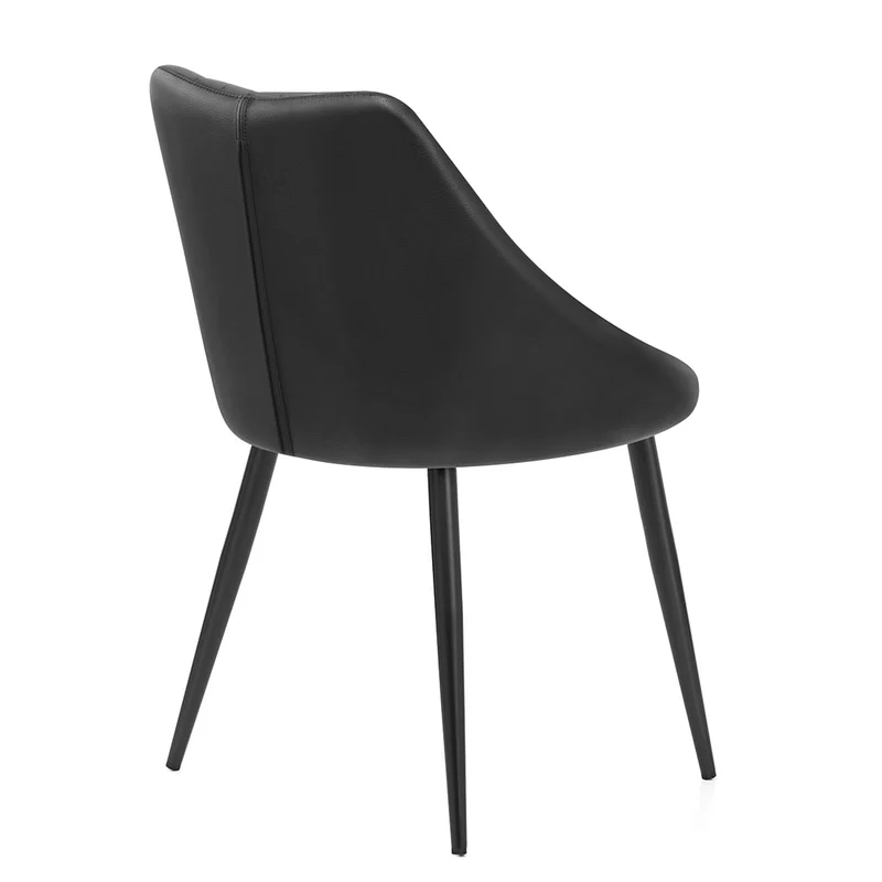 Chaise Cuir Véritable - Strata Noir
