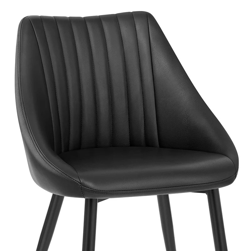 Chaise Cuir Véritable - Strata Noir