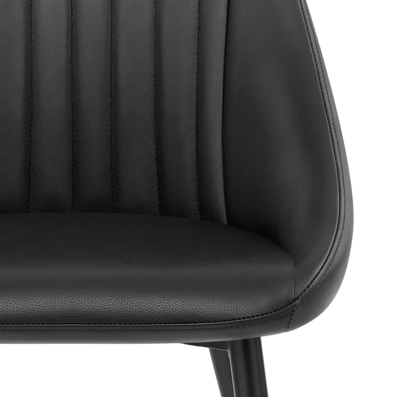 Chaise Cuir Véritable - Strata Noir