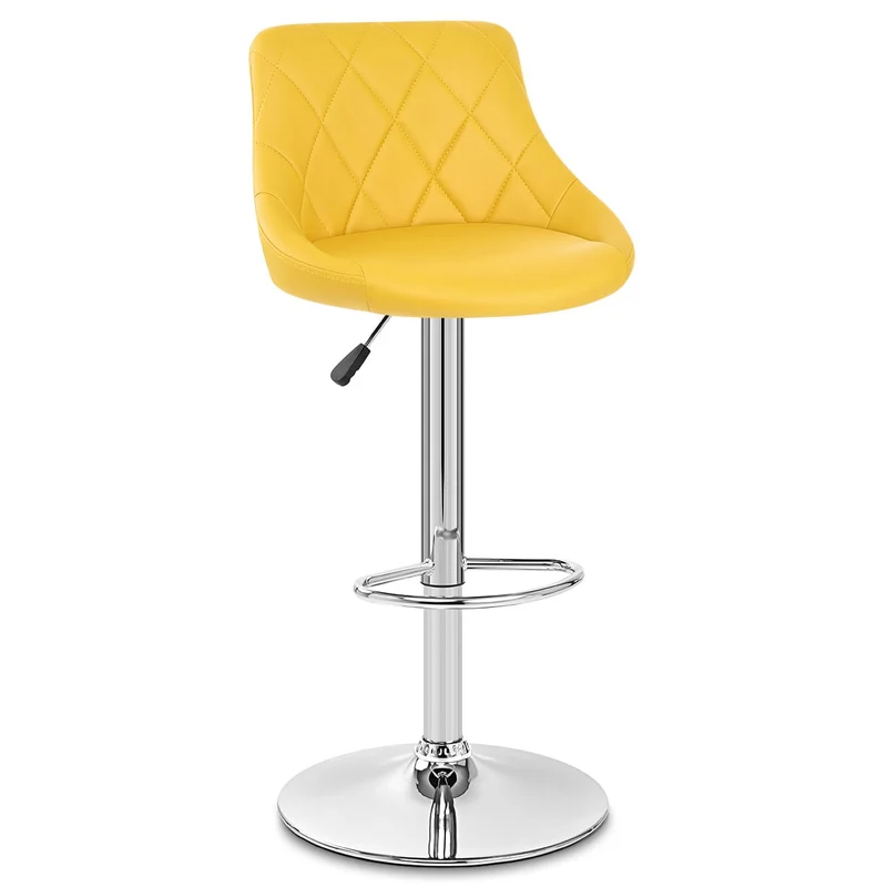 Chaise de Bar Faux Cuir - Stitch Jaune
