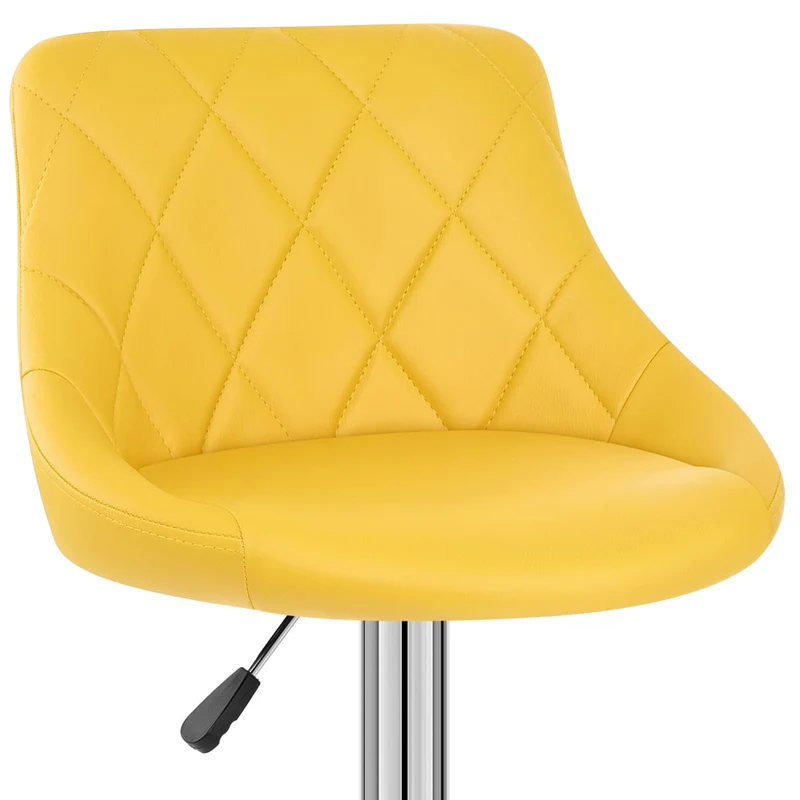 Chaise de Bar Faux Cuir - Stitch Jaune