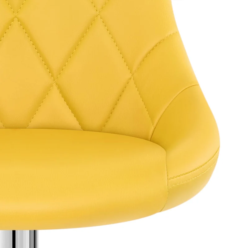 Chaise de Bar Faux Cuir - Stitch Jaune