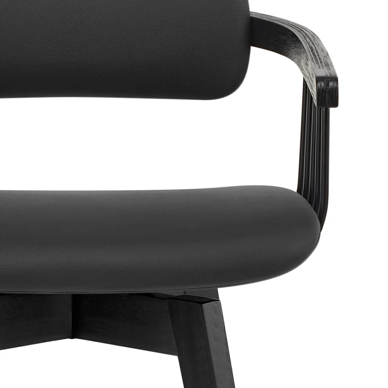 Tabouret Cuir Véritable - Electra Noir