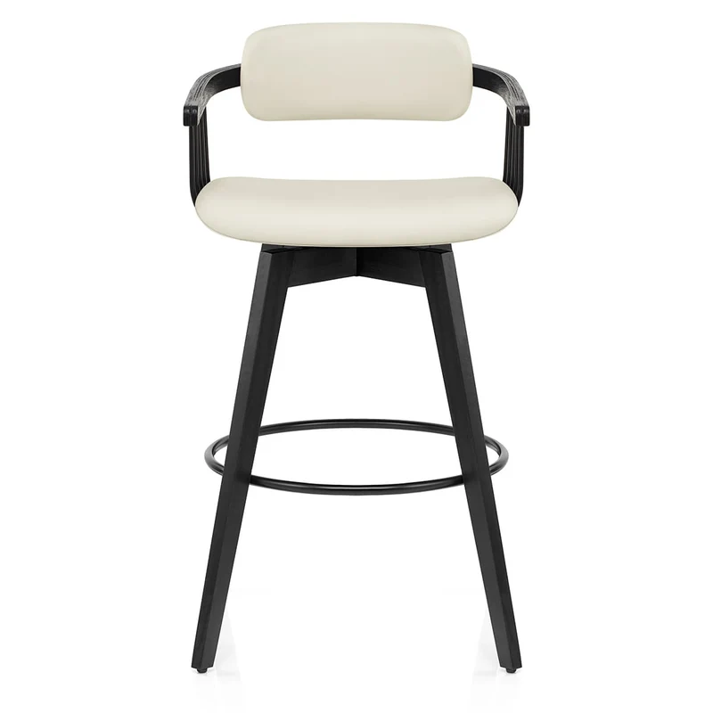 Tabouret Cuir Véritable - Electra Crème