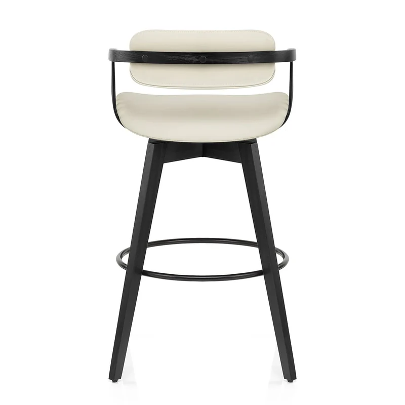 Tabouret Cuir Véritable - Electra Crème