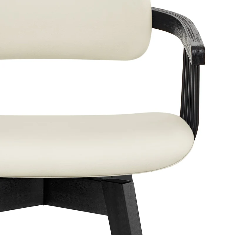 Tabouret Cuir Véritable - Electra Crème