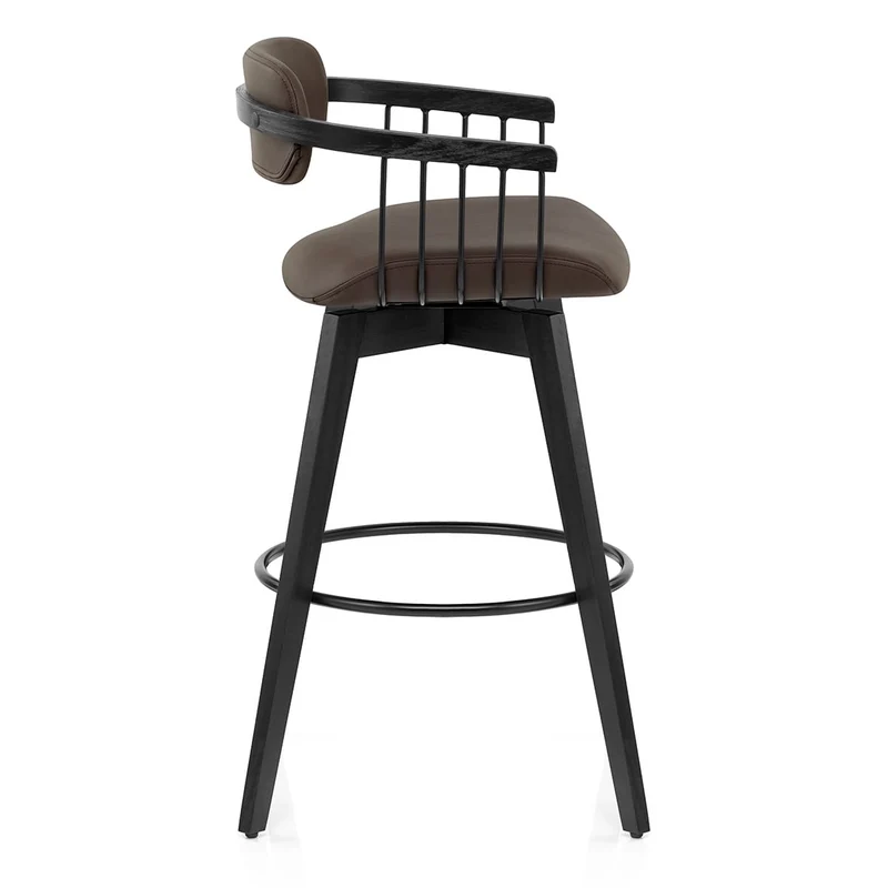 Tabouret Cuir Véritable - Electra Marron
