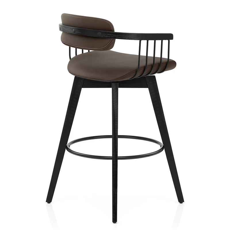 Tabouret Cuir Véritable - Electra Marron
