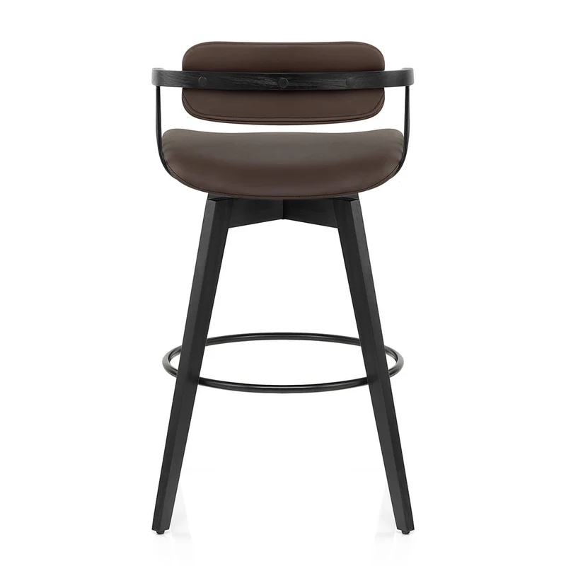 Tabouret Cuir Véritable - Electra Marron