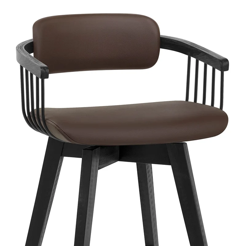 Tabouret Cuir Véritable - Electra Marron