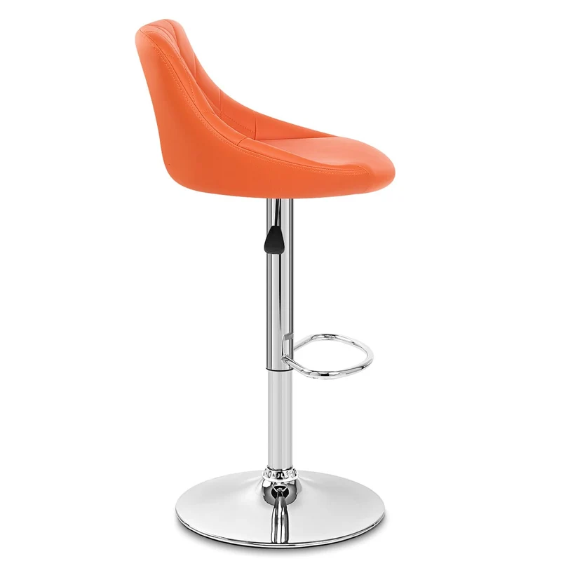 Chaise de Bar Faux Cuir - Stitch Orange