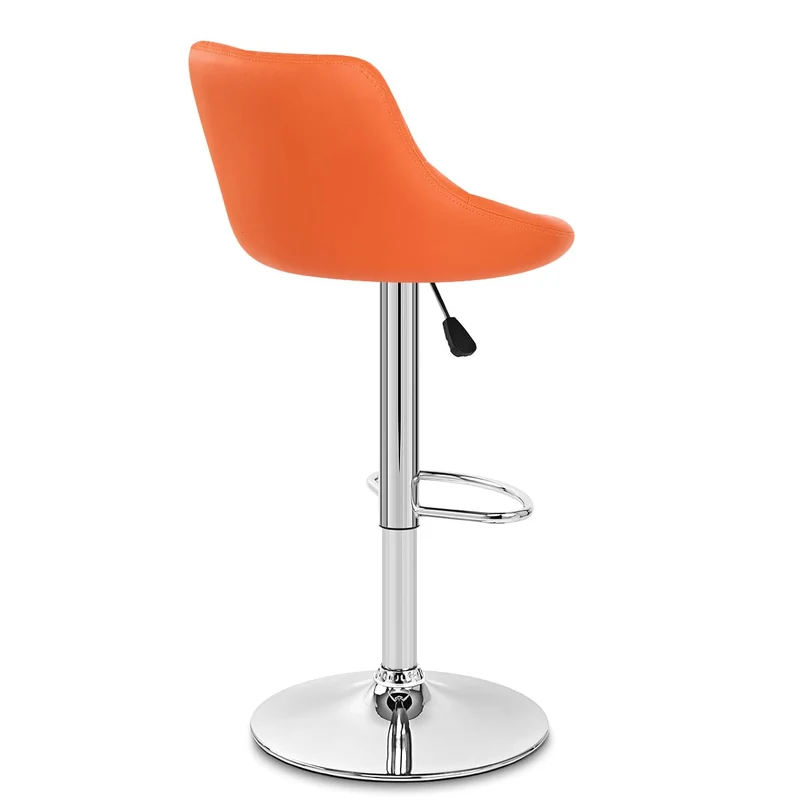 Chaise de Bar Faux Cuir - Stitch Orange