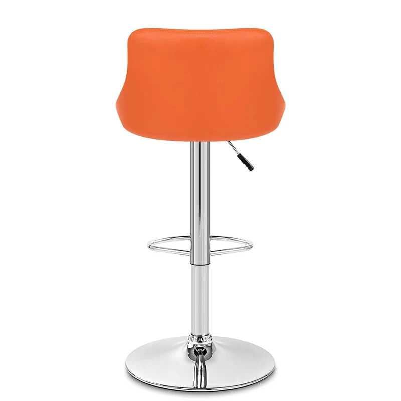 Chaise de Bar Faux Cuir - Stitch Orange