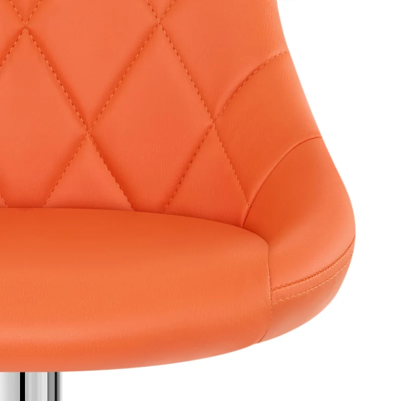 Chaise de Bar Faux Cuir - Stitch Orange