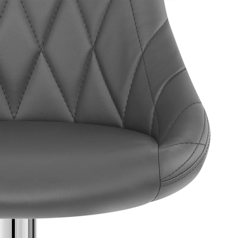 Chaise de Bar Faux Cuir - Stitch Gris